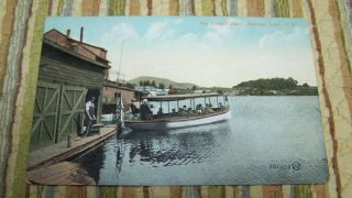 Udb Postcard On Lake Flower Saranac Lake N.  Y.  Valentine & Sons Postcard Uk