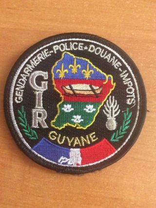 French Guiana Guyane Patch Police Gendarmerie Douane G.  I.  R.