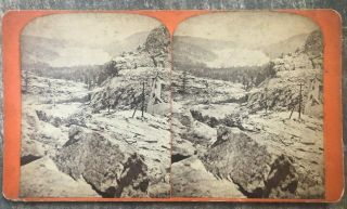 1870s California Stereoview Donner Lake & Snow Sheds By C R Savage