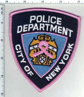 Breast Cancer Awarness York Police Uniform Patch (may Be Worn In October)