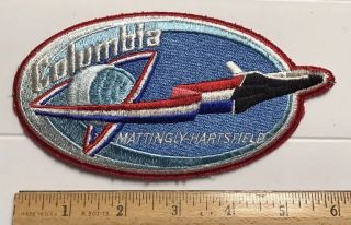Nasa Space Shuttle Columbia Sts - 4 Embroidered 6 " Long Patch