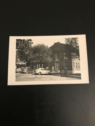 Vintage Photo Postcard Jefferson County Court House Hillsboro Missouri