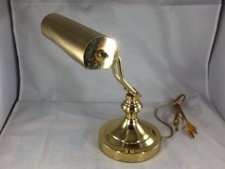 Vintage Brass Piano/bankers Table/desk Lamp Weighted/adjustable All Ways