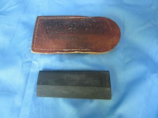 Arkansas Abrasive Surgical Black Wood Carving Chisel Sharpening Stone With Case