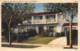 C22 - 5302,  John Boles Home,  Beverly Hills,  Ca. ,  Postcard.