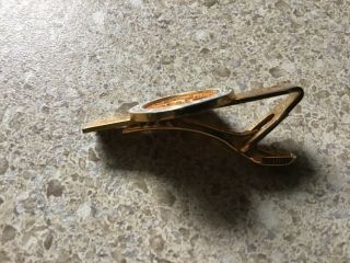 Vintage tie alligator clip Vice President of the United States white/gold tone 4
