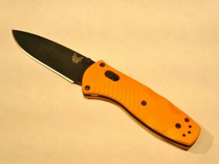 Benchmade 585 Mini Barrage,  Fine Edge,  D2,  Folding Knife,  2.  9 ",  Osborne,  Orange