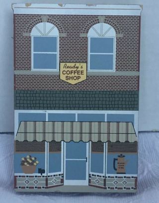 Readys Coffee Shop Ocean City Jersey Cats Meow Faline Painted Wood Block