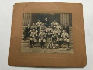 Antique Baseball Team Photo 1910 - 1915 College Or Pro Team? 9 1/2 " X 7 1/2 "