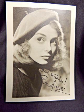 Vintage Signed Autograph Studio Photo Hollywood Movie Star Pier Angeli Portrait