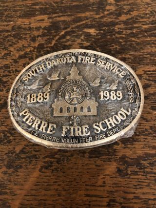 1989 Ft.  Pierre South Dakota Volunteer Fire Department Belt Buckle
