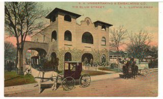 1910 San Antonio Texas Undertaking & Embalming Building Photo Pc; A.  L.  Ludwig