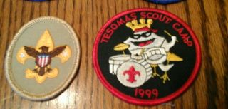 VTG CUB SCOUT PATCHES,  TESOMAS,  AKELA ' S WORLD AND 75TH JAMBOREE,  1995 - ? 3