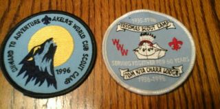 VTG CUB SCOUT PATCHES,  TESOMAS,  AKELA ' S WORLD AND 75TH JAMBOREE,  1995 - ? 4
