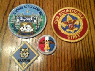 VTG CUB SCOUT PATCHES,  TESOMAS,  AKELA ' S WORLD AND 75TH JAMBOREE,  1995 - ? 5