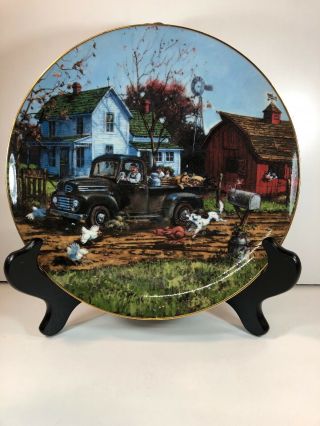 “home From Market” By Lowell Davis 9 1/4” Limited Edition Collectors Plate 49