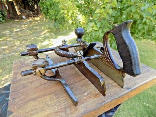 ANTIQUE STANLEY No.  45 TYPE 2 COMBINATION PLANE - ANTIQUE WOODWORKING HAND TOOL 4