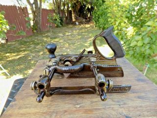 ANTIQUE STANLEY No.  45 TYPE 2 COMBINATION PLANE - ANTIQUE WOODWORKING HAND TOOL 5