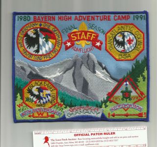 Transatlantic Council,  Bayern High Adventure Camp 1991 Final Season Staff Patch