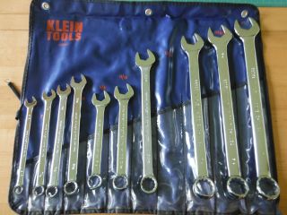 Vintage Klein Tools Combo Wrench Set 3/8 " - 1 " 68062