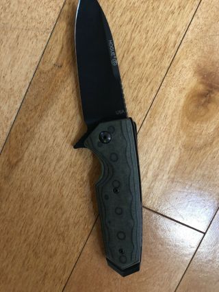 Hogue Knives Ex02 Knife Tanto Flipper Green G - Mascus (3.  375 " Plain) 34228