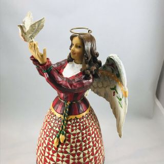 May Peace Fill Your Heart Angel with Dove by Jim Shore Christmas Figurine 2