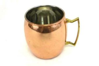 Copper Mug With Brass Handle Moscow Mule