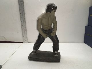 Bruce Lee Martial Arts Kung Fu 9’ Action Figure Ceramic Figurine Hulk Like Rare