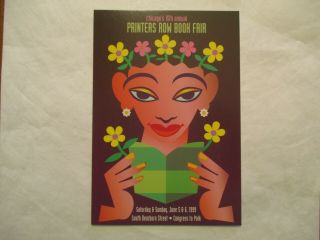 Printers Row Book Fair Chicago Illinois Il Advertising Continental Postcard