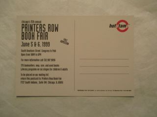 Printers Row Book Fair Chicago Illinois IL Advertising Continental Postcard 2