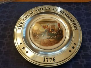 Great American Revolution - Pewter Plates - Williamsport Foundry - Set Of 6