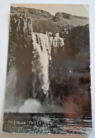 Vintage 1900s Palouse Falls Washington Real Photo Post Card