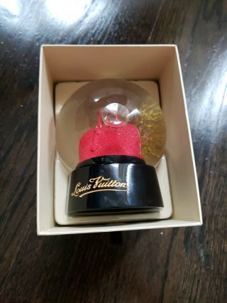 Louis Vuitton Snow Globe Dome Novelty Object Red Glass