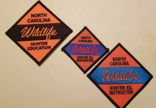 North Carolina Wildlife Division Hunter Education Patches - Set Of 3