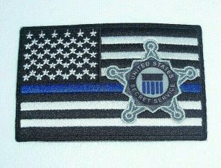 United States Secret Service Thin Blue Line Subdued Flag Police Shoulder Patch