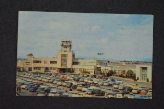 Vintage Postcard Lockheed Air Terminal Burbank Airport Ca 1950s Cars 973006