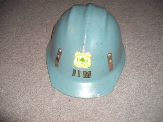 Rare Vintage 50 ' - 60 ' s US Forest Service Hard Hat Helmet Los Padres marked named 5