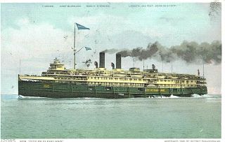 Vintage Postcard - 12805,  Str,  " City Of Cleaveland ",  Oh 7 Decks,  8000 H.  P.  Engine