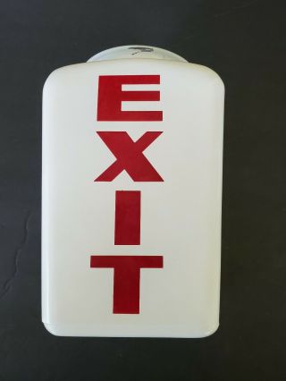 Vintage EXIT Sign Ceiling Lamp / Light Glass Globe /Shade. 3