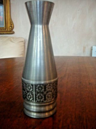 Beautful Arts And Craft Pewter Vase From Norway By G Hagen Gull Og Solvarer