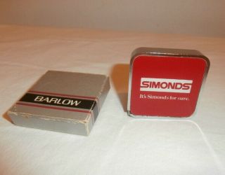 Vintage Barlow Advertising Tape Measure Simonds