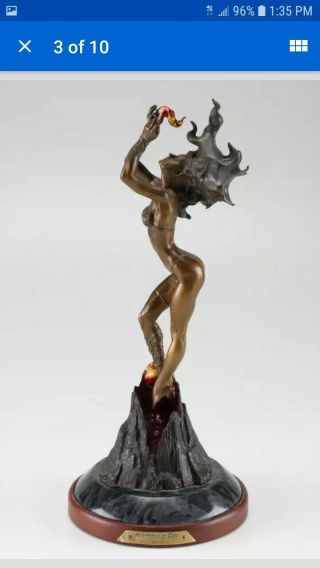 A Mistress of Fire bronze statue by Boris Vallejo from Franklin. 2