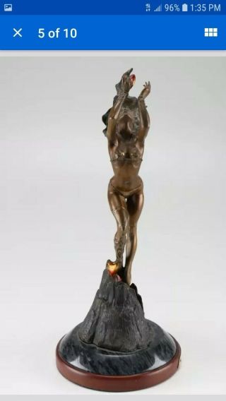 A Mistress of Fire bronze statue by Boris Vallejo from Franklin. 3