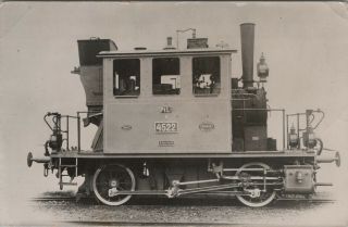 (n353) Vintage Postcard,  Rppc,  German Locomotive 4522