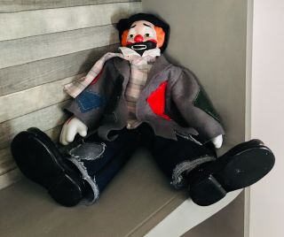 Emmet Kelly House Of Lloyd Porcelain Clown Hobo Doll Vtg Weary Willy Character