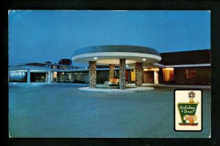 Holiday Inn Motel Hotel Postcard Illinois Il Freeport Sword And Stone Restaurant