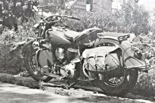 Vintage Indian Motorcycle 40s Black & White Photograph 41/2 " X 3 " Ph - B