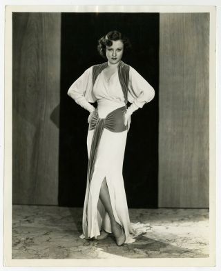 Smoldering Art Deco Beauty Margaret Lindsay Vintage Elmer Fryer Photograph 1933