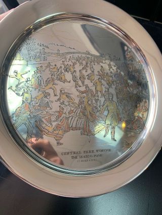 Danbury By Currier & Ives 1973 " The Skating Pond " Sterling Silver Dbw