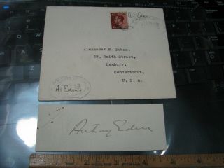 Anthony Eden Autograph Signature Uk Prime Minister 1955 - 7 1st Earl Of Avon